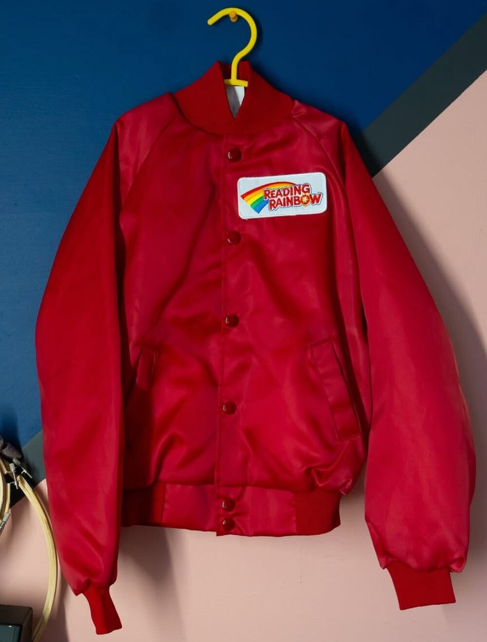 Vintage Varsity Red Jacket "Reading Rainbow" Size YL(10/12)